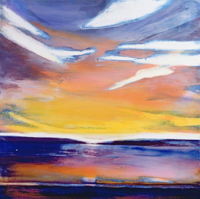 Abendliche Meereslandschaft von Lou Gibbs